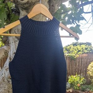 LOFT Knitted Navy Blue Top in Size S